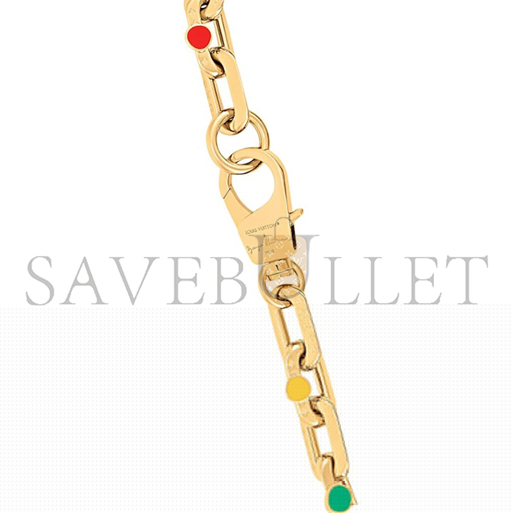 l**is V*t*n x yayoi kusama lv edge painted dots necklace m01061